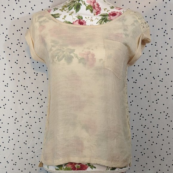 Anthropologie Mine Lace Back Top - Size S - Picture 4 of 10